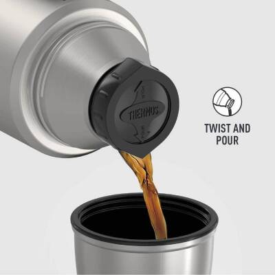 Thermos SK2010 Stainless King Large Matte Stainless Steel 1.2 lt. 163963-AK - 5
